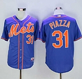 New York Mets #31 Mike Piazza Blue Alternate Home 2016 Hall Of Fame Patch Stitched Baseball Jersey,baseball caps,new era cap wholesale,wholesale hats